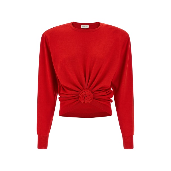 draping knot wool knitwear