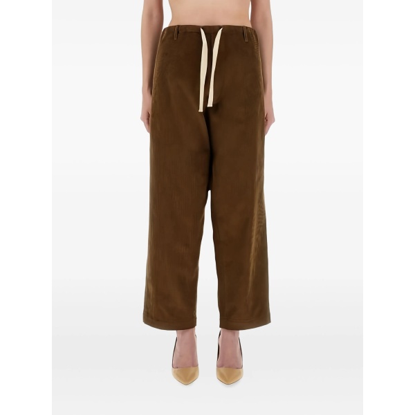 drawstring corduroy trousers
