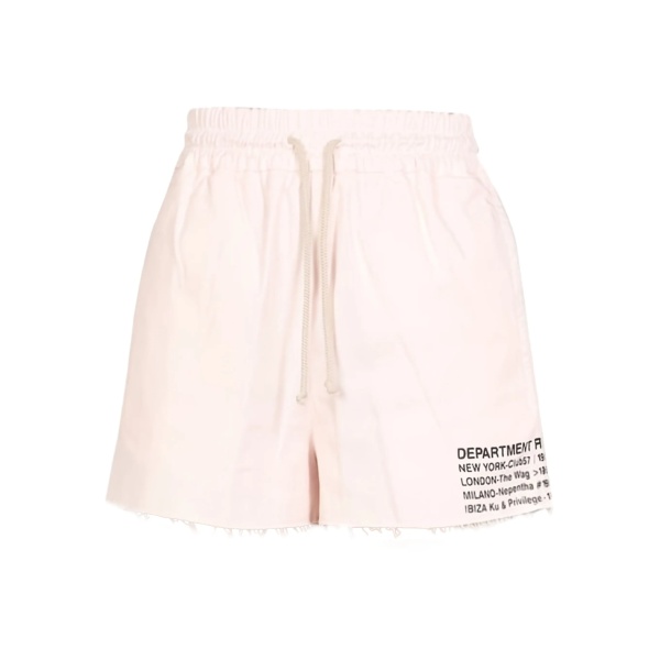 drawstring frayed shorts