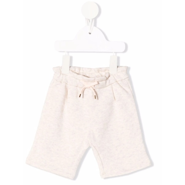 drawstring straight leg shorts