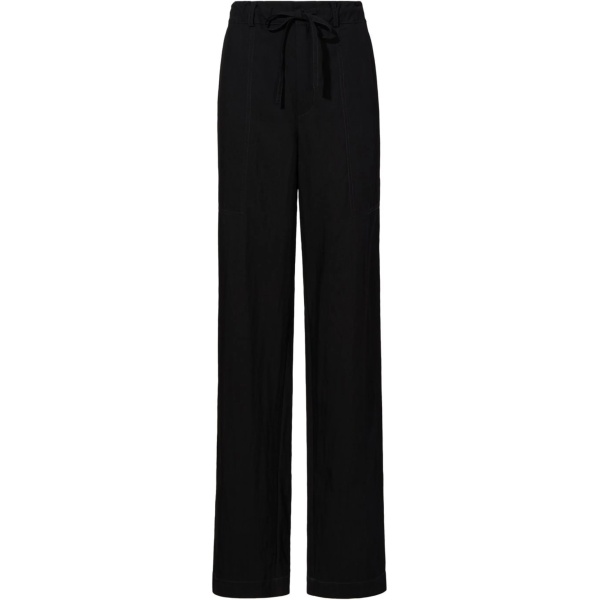 drawstring straight-leg trousers