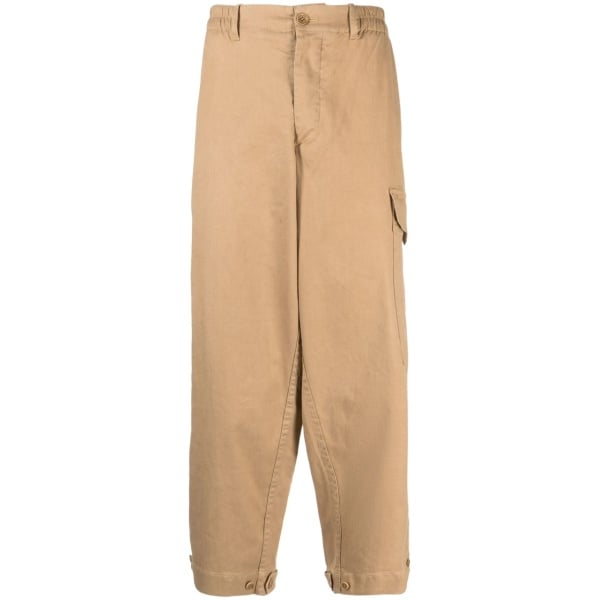elasticated-waist cropped trousers