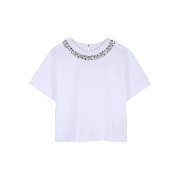 embellished round-neck T-shirt