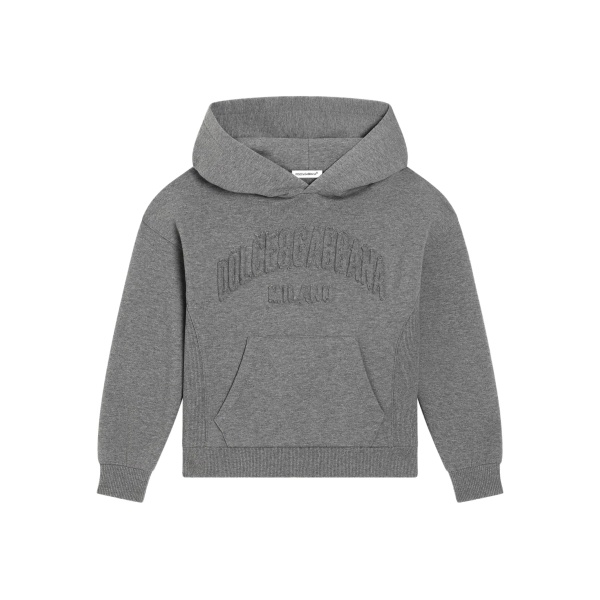 embroidered-logo hoodie