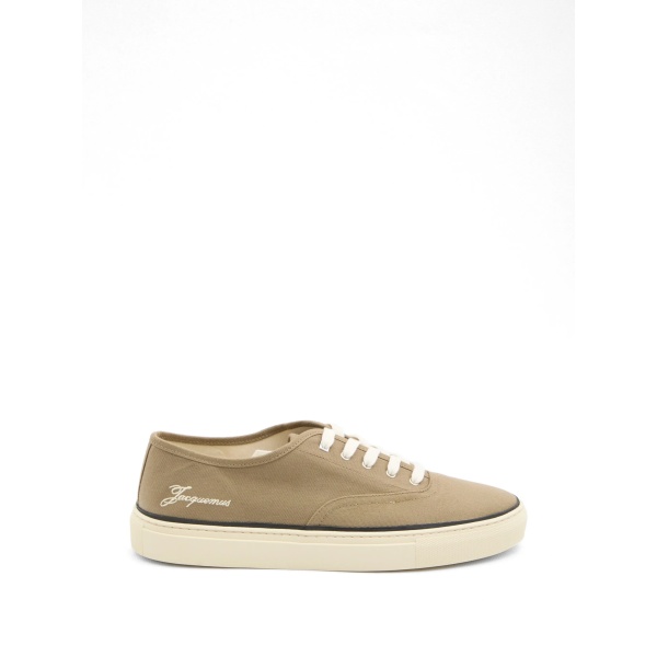 embroidered logo lace-up sneakers