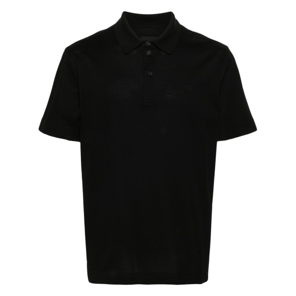 embroidered-monogram cotton polo shirt