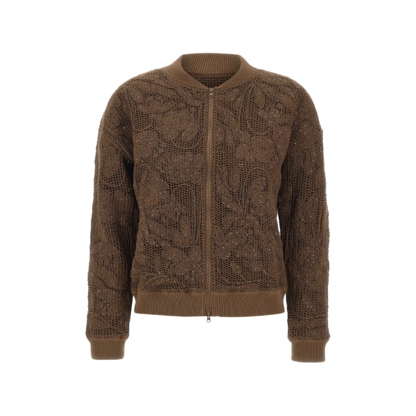 embroidery sequin bomber jacket