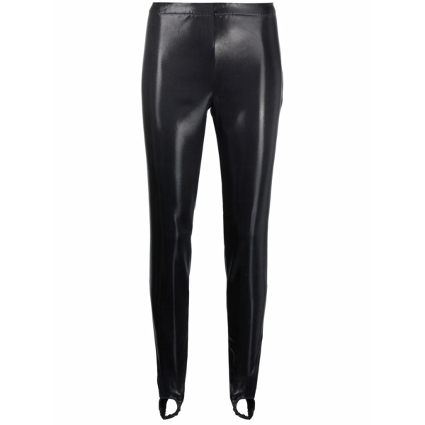 faux leather stirrup leggings