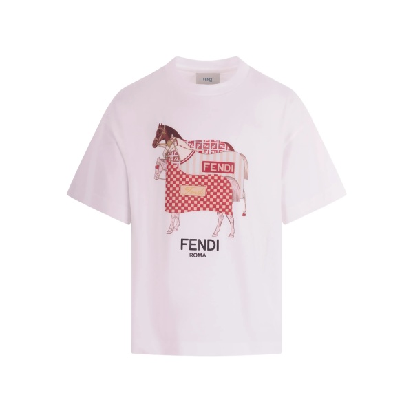 Fendi Cavalli-print T-shirt