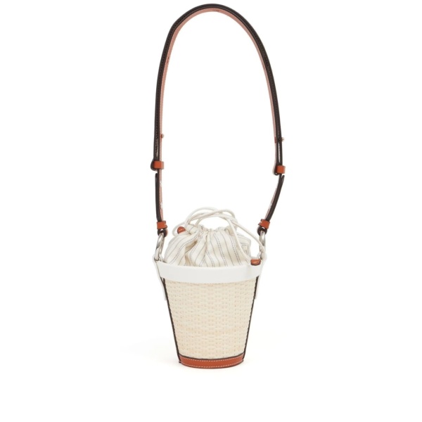 Fire woven bucket bag
