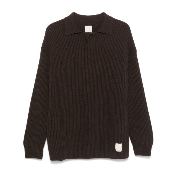fisherman's-knit polo shirt