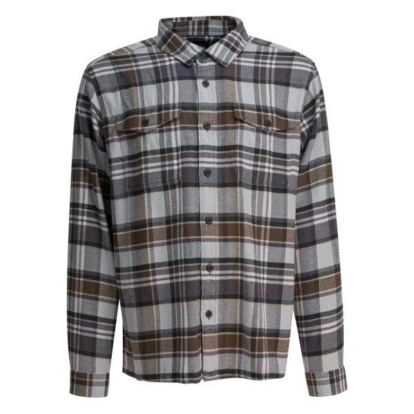 Fjord flanne-texture plaid pocket shirt