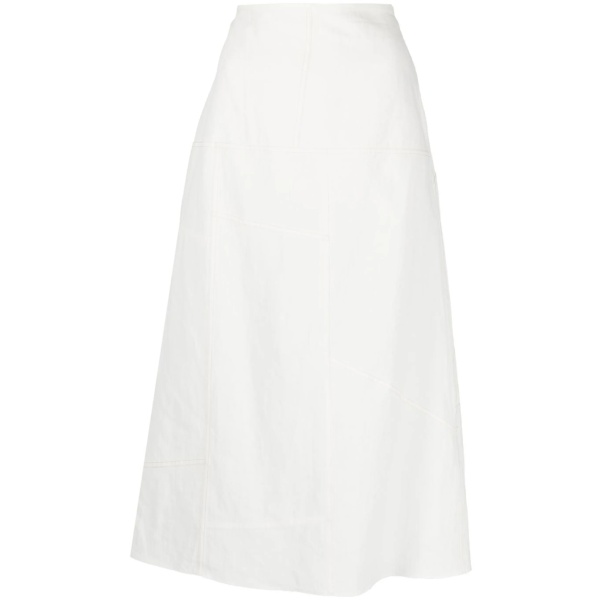flared panelled midi skirt