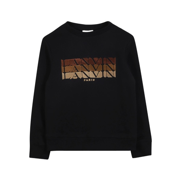 flocked-logo sweatshirt