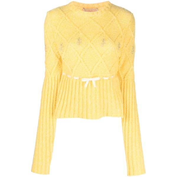 floral-embroidered sweater