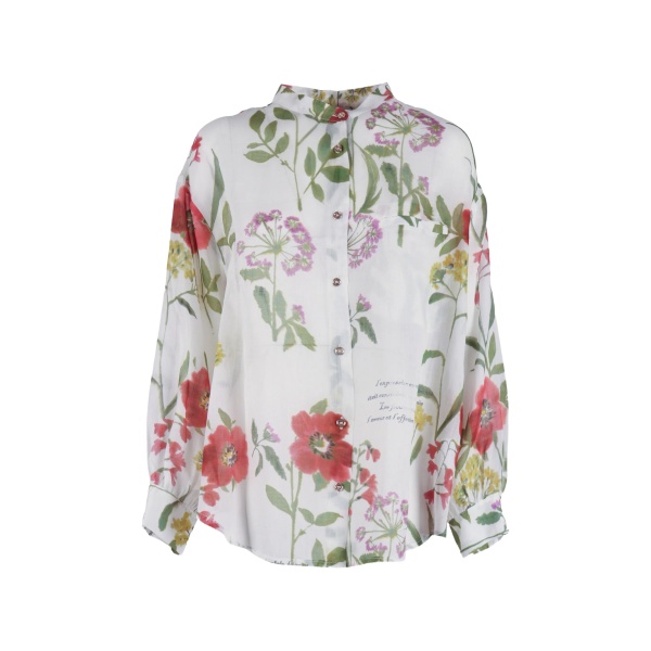 floral-print blouse