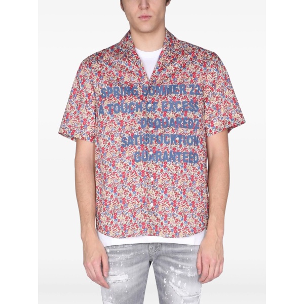floral-print shirt