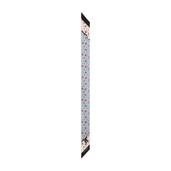 floral-print silk neckerchief