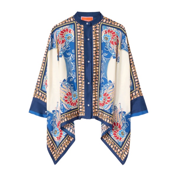 Foulard floral-print shirt