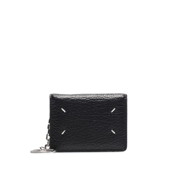four-stitch leather card holder