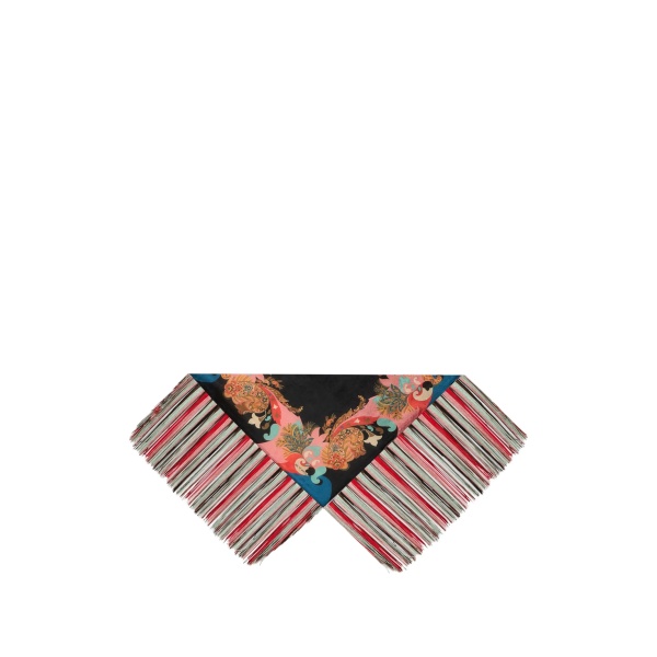 fringing floral paisley scarf