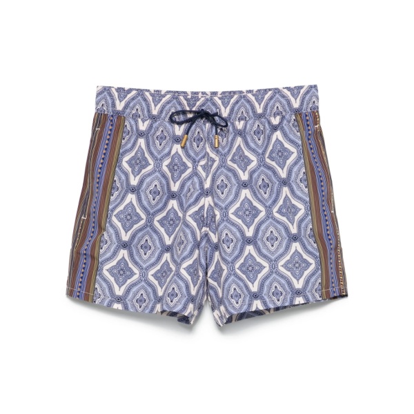 geometric-print swim shorts