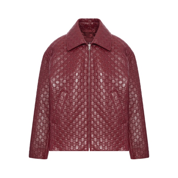 GG-embossed point-collar jacket