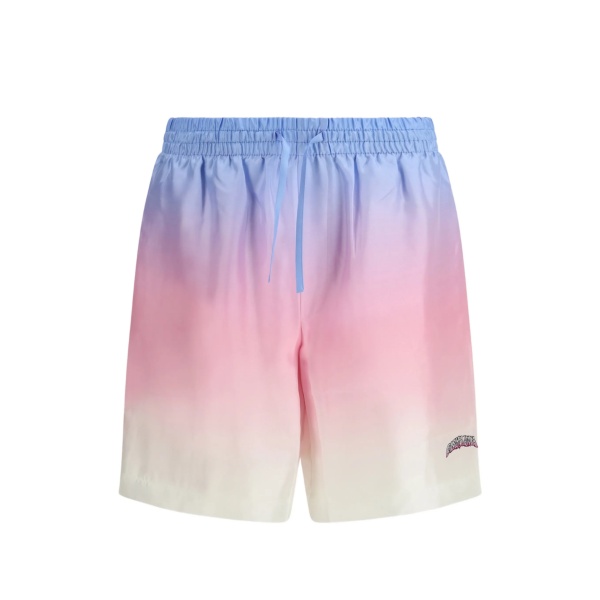 gradient-print silk shorts