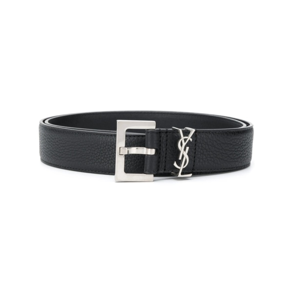 grained leather belt