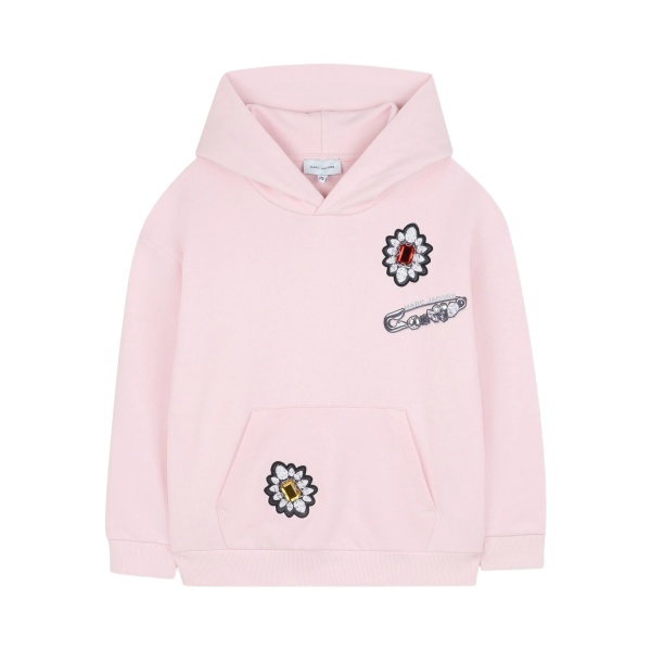 graphic-embroidered hoodie