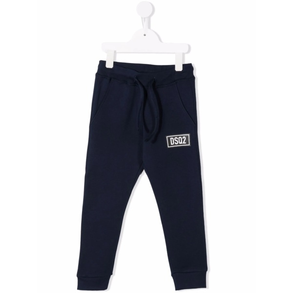 graphic-print cotton track trousers