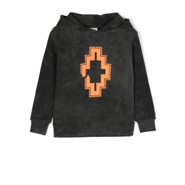graphic-print fringe hoodie