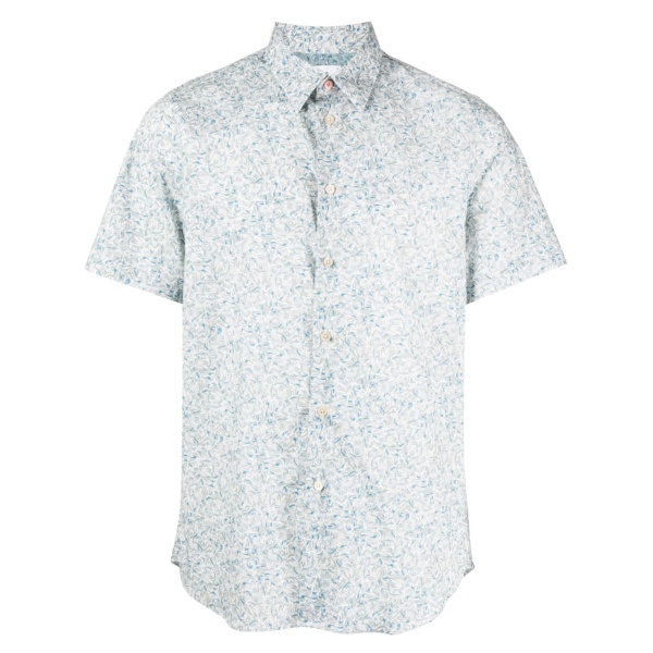 graphic-print stretch-cotton shirt
