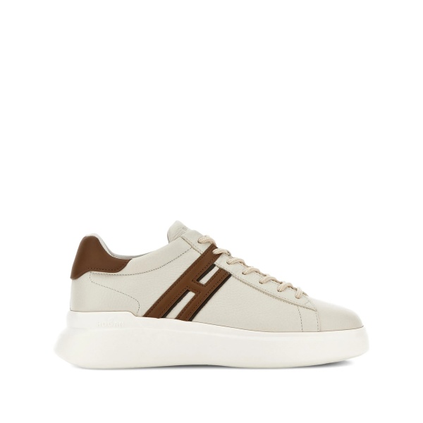 H580 logo-detail leather sneakers
