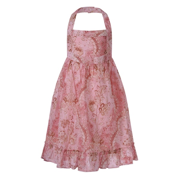 halterneck ruffled dress