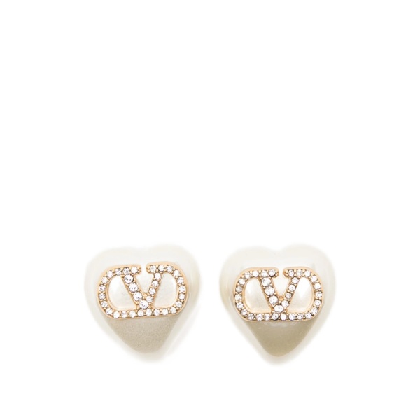 heart-motif earrings