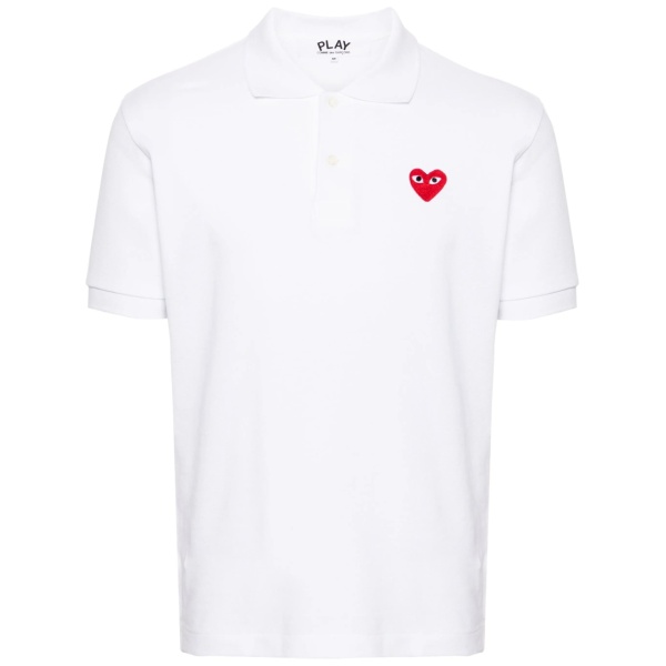 Heart-patch piqué polo shirt