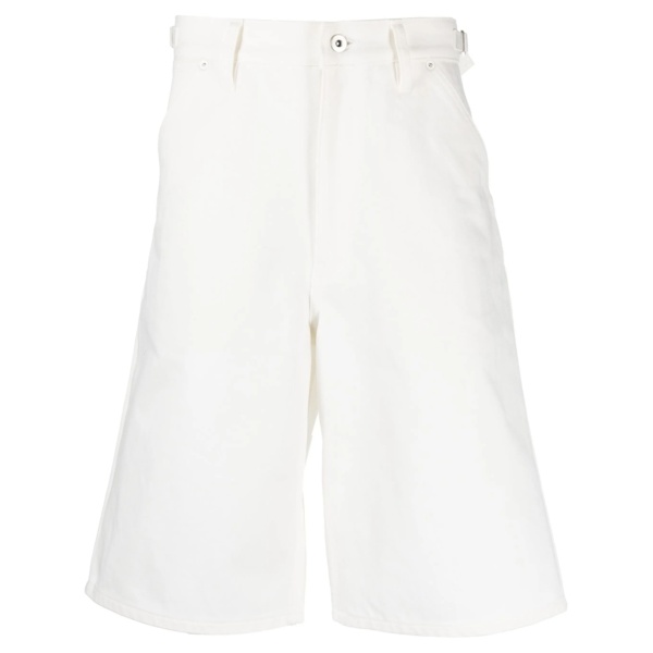 high-waisted A-line bermuda shorts