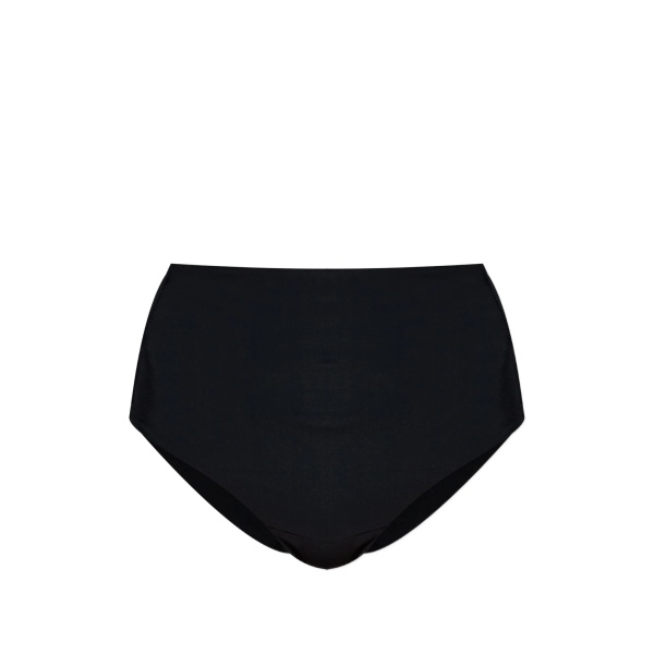 high-waisted bikini button