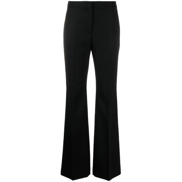 high-waisted straight-leg trousers