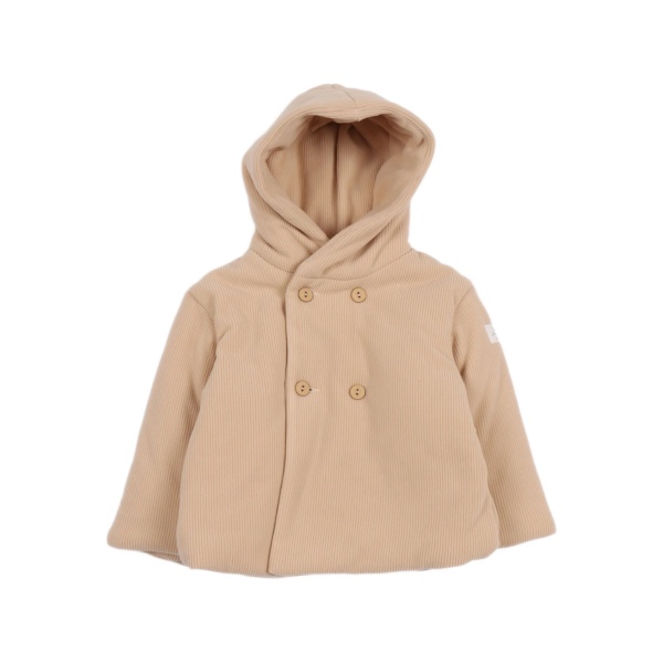 hooded corduroy padded jacket