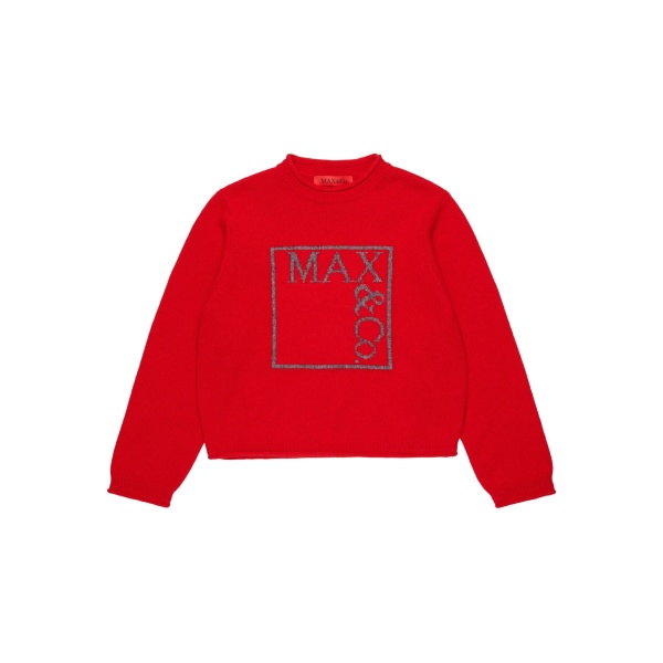 intarsia-knit logo jumper