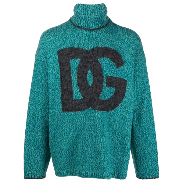 intarsia-knit logo jumper