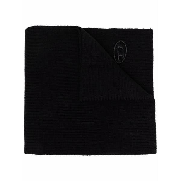 K-Coder ribbed wool-blend scarf