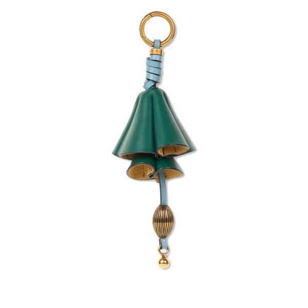 leather flower charm