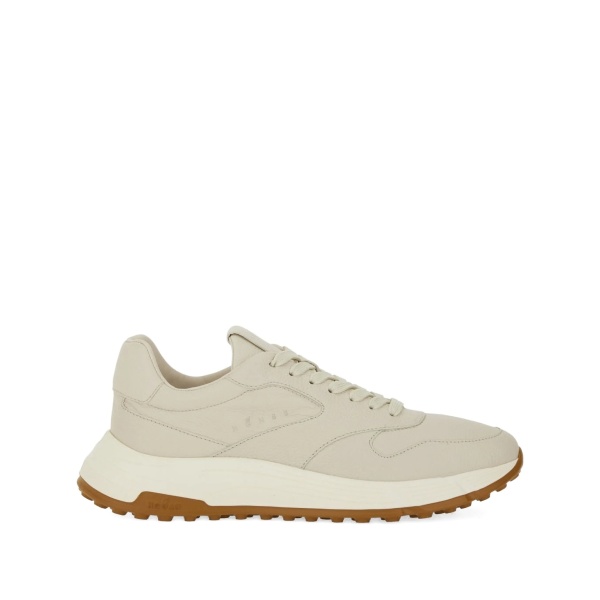 leather lace-up low-top sneakers