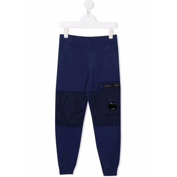 Lens-detail cotton track trousers