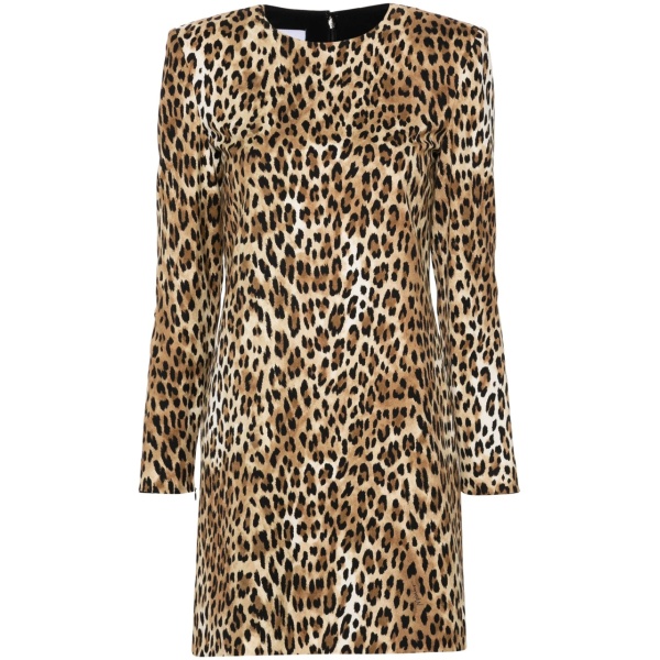leopard-print mini dress