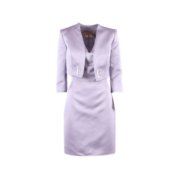 letter embellished jacket and dress set
