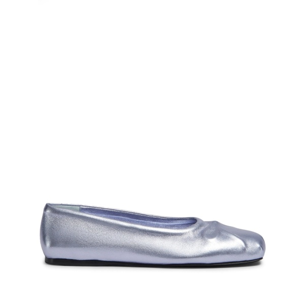 Little Bow metallic ballerina shoes
